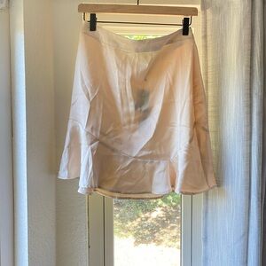 NWT Sincerely Jules Cream Satin Mini Skirt Large